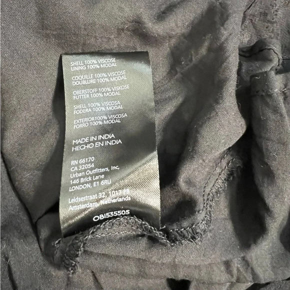 Anthropologie Squareneck Smocked Midi Dress Floral Lavender and Black Small - Picture 3 of 4